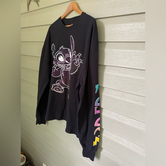 DISNEY Stitch long sleeve cotton t-shirt men’s sz L EUC LILO & Stitch fun cute - Picture 4 of 6